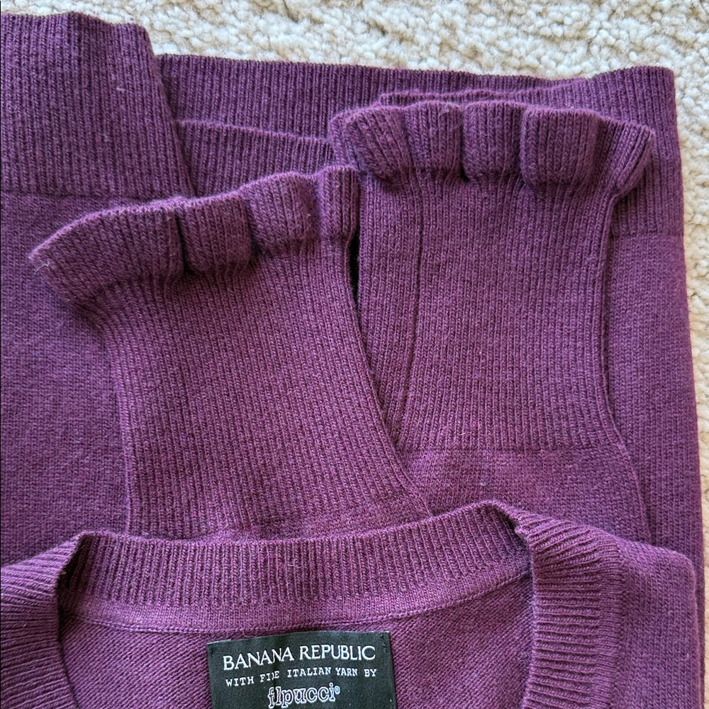 Banana Republic Women’s Crewneck Sweater - Deep Plum - Picture 3 of 4